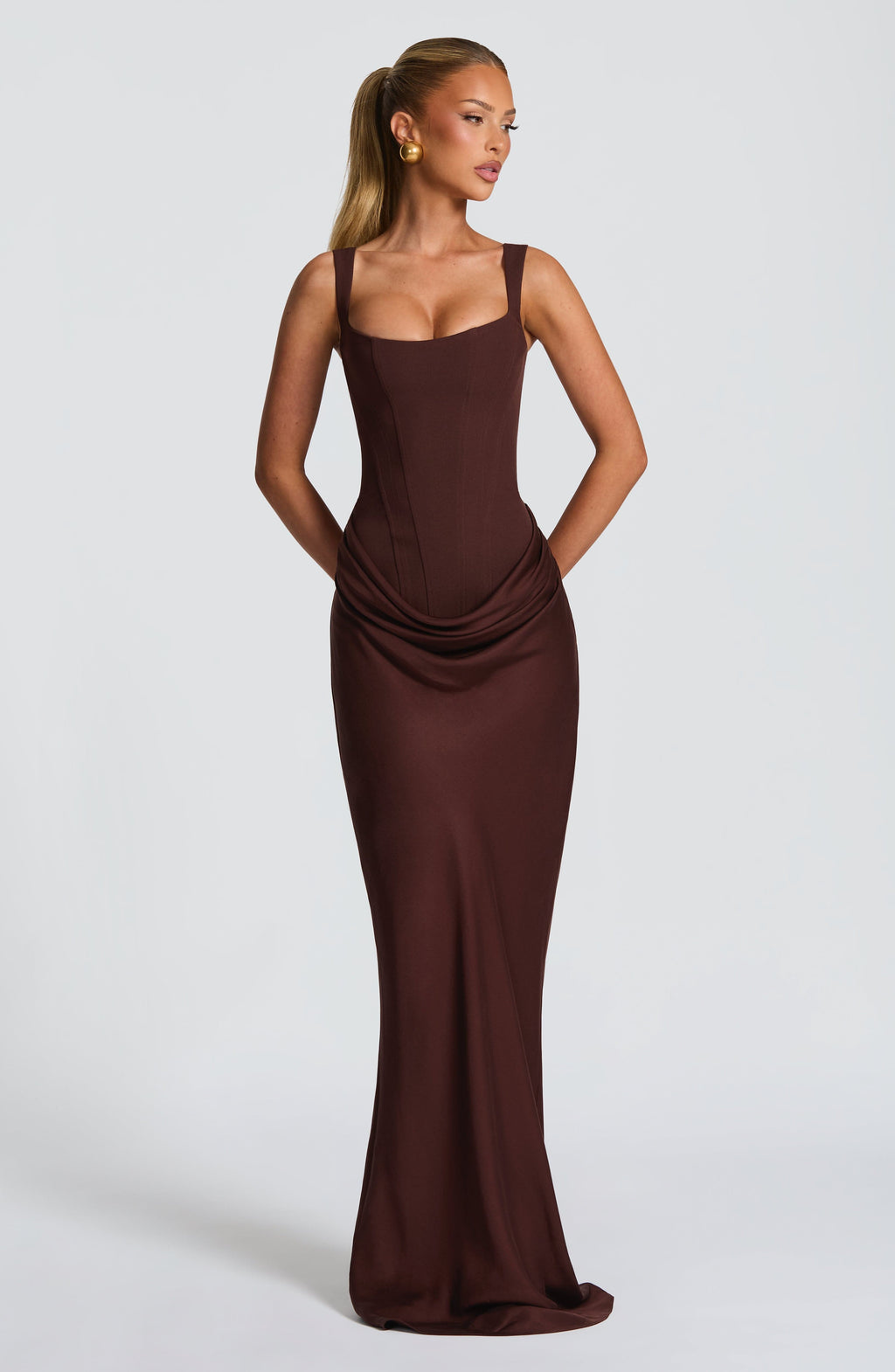 ELENA™ Vestido largo moldeador de figura de reloj de arena