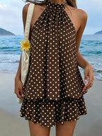 Amelia | Vestido corto fluido con cuello halter