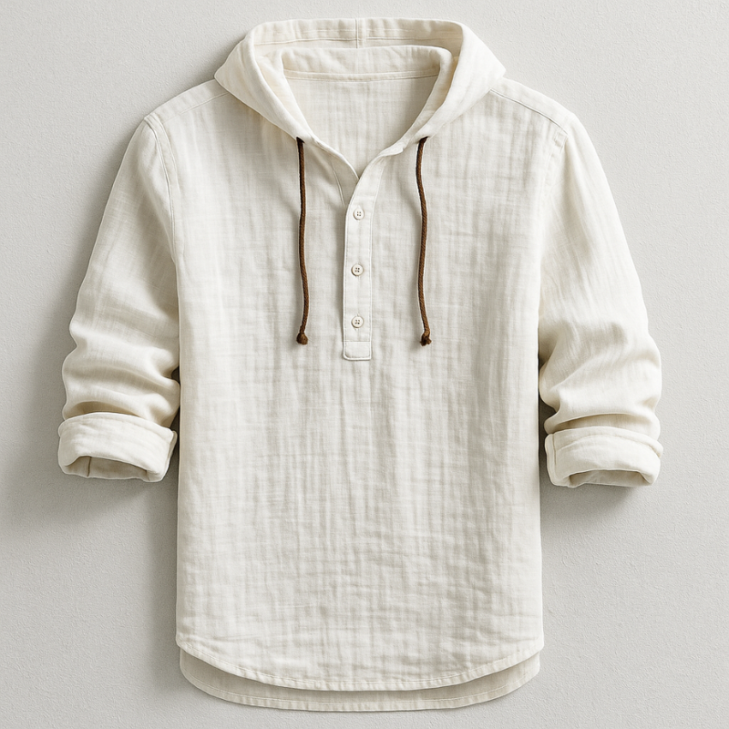 Dante Linnen™ Camisa de Lujo con Capucha – Elegancia y Comodidad