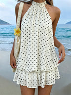 Amelia | Vestido corto fluido con cuello halter