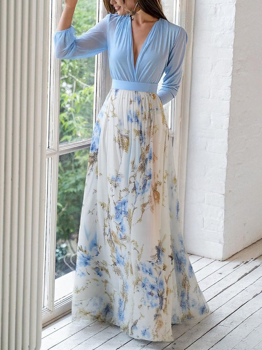 Vestido largo floral