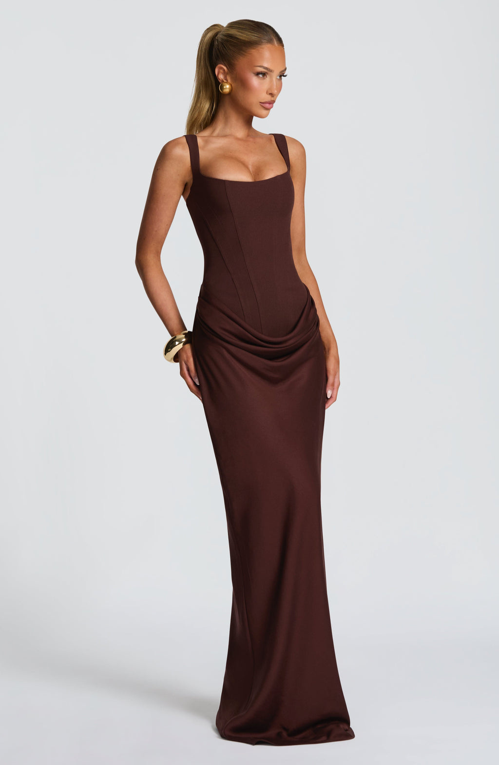 ELENA™ Vestido largo moldeador de figura de reloj de arena