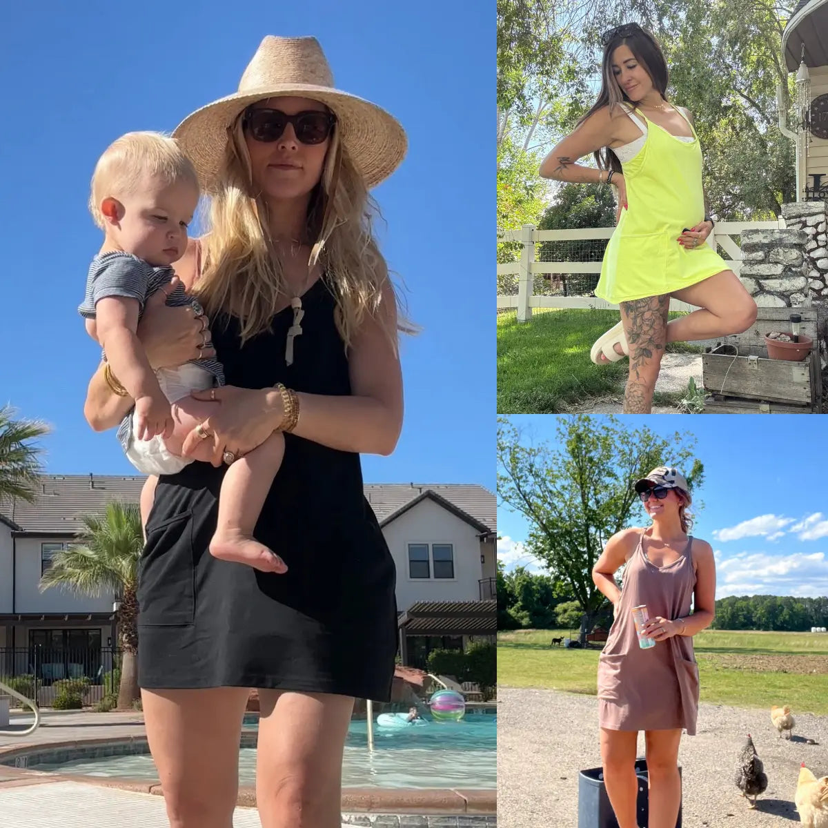 Aitana | Mono corto ligero con bolsillos y shorts incorporados