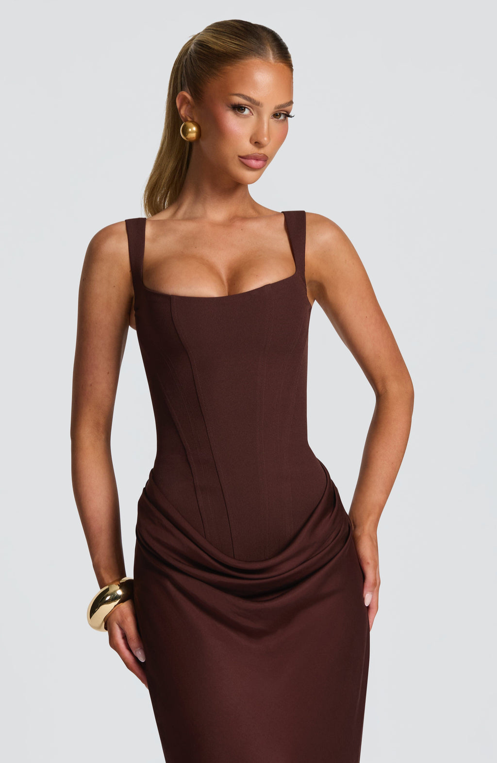 ELENA™ Vestido largo moldeador de figura de reloj de arena