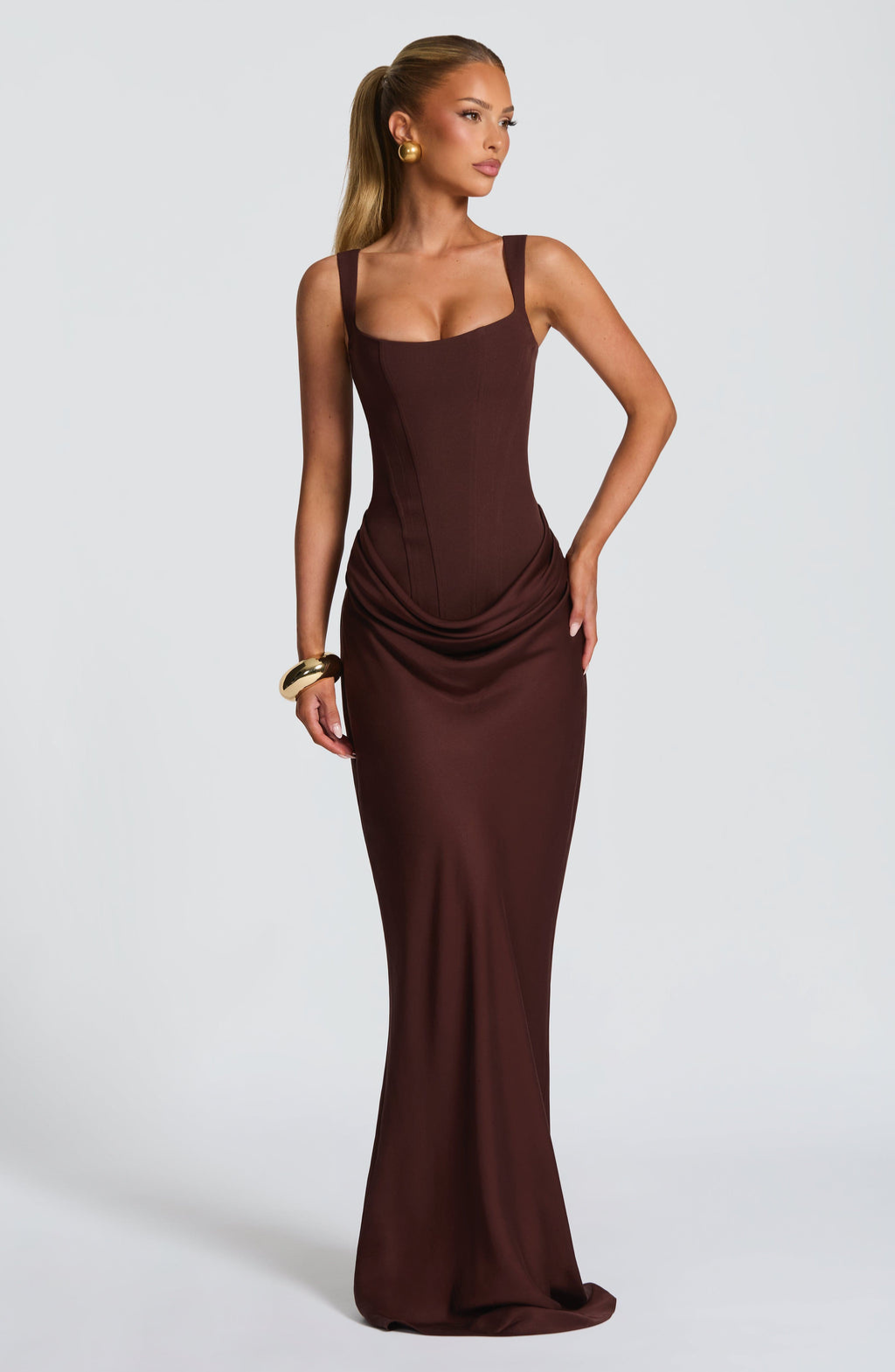 ELENA™ Vestido largo moldeador de figura de reloj de arena