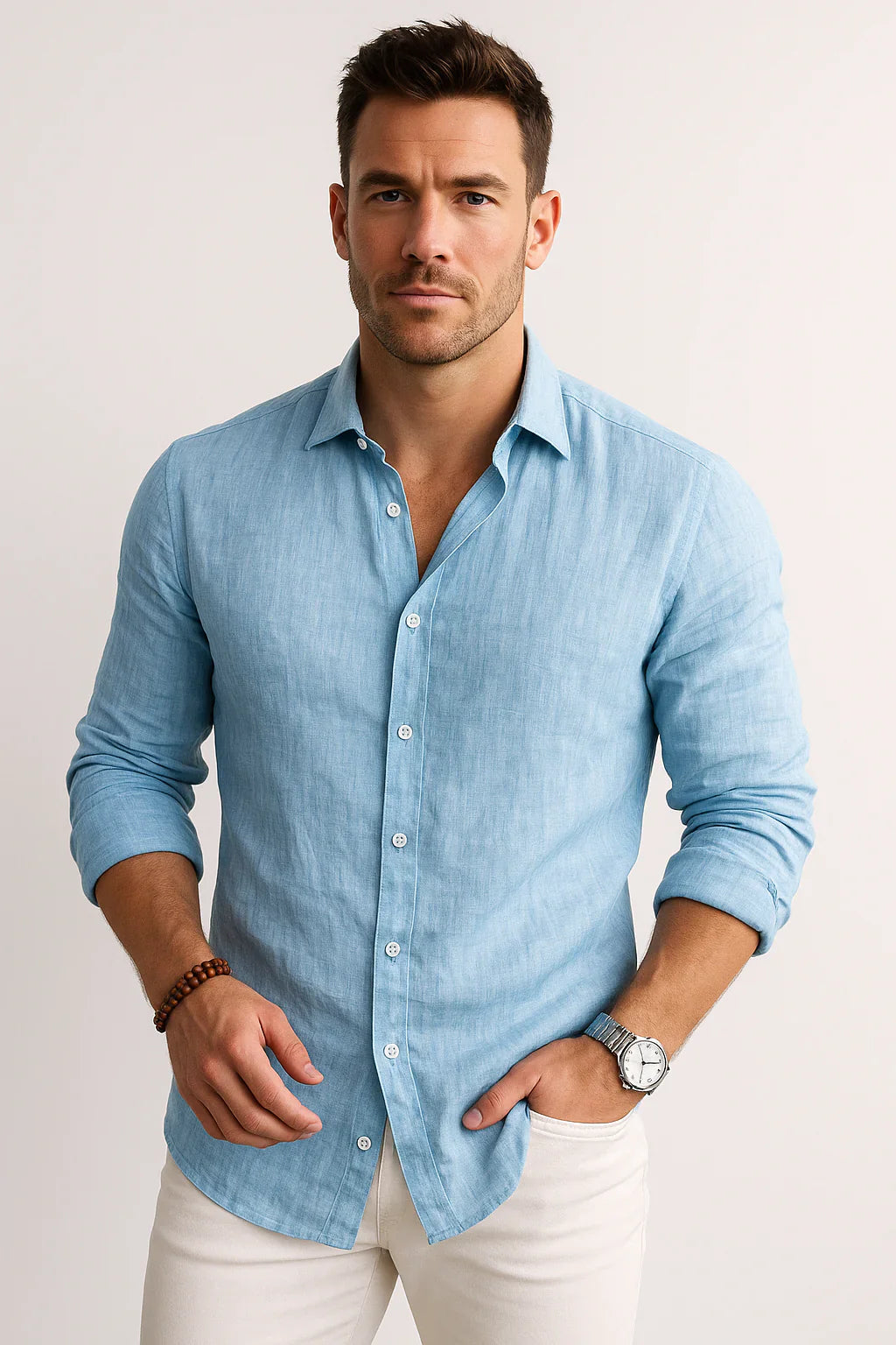 Nova Linenn™ Camisa de Lino Premium