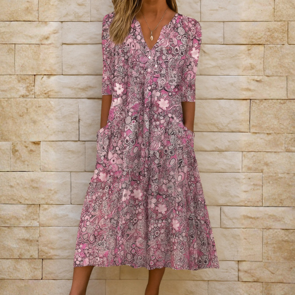 Olivia - Vestido elegante con escote en V