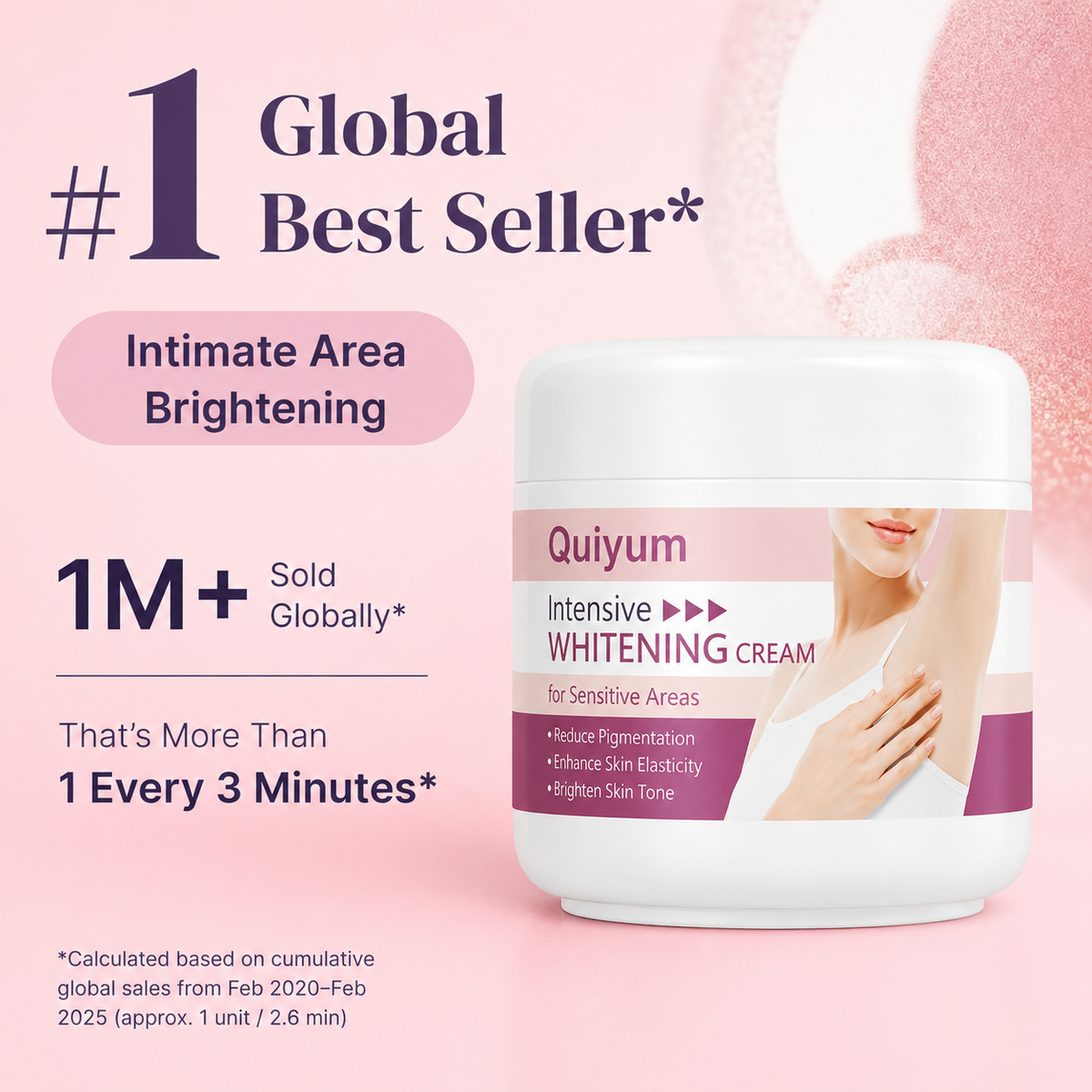Quiyum Intimate Dark Spot Remover for Body, Face, Bikini and Sensitive Areas - Dark Spot Corrector Cream for Intimate Areas
