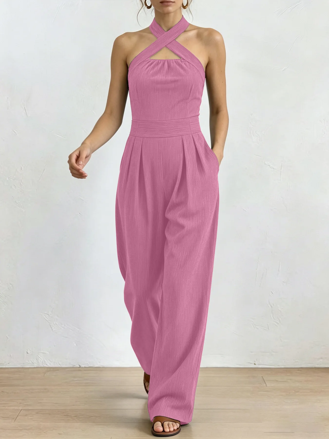 Valentina | Mono Premium de Lino con Escote Cruzado