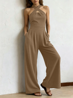 Valentina | Mono Premium de Lino con Escote Cruzado
