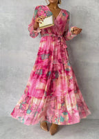 Vestido cruzado floral