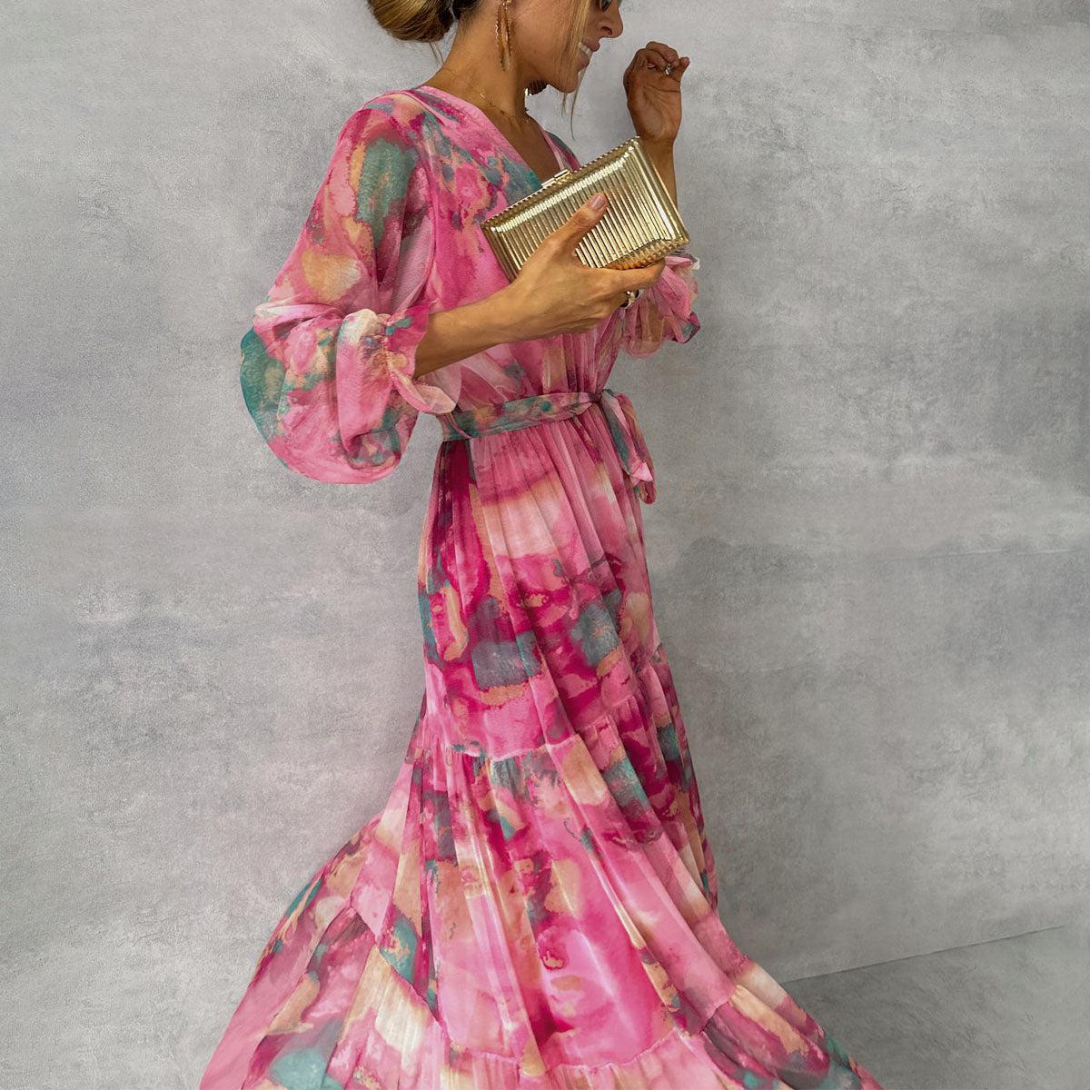 Vestido cruzado floral