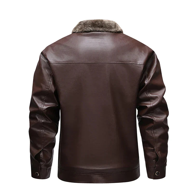 Chaqueta de Cuero Moto Winter