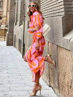 Elvina - Vestido cruzado estampado
