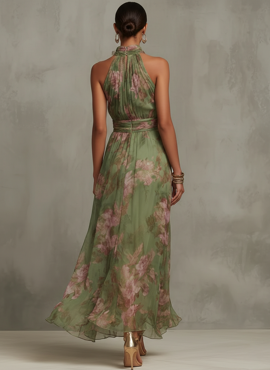 Livia - Vestido largo con estampado floral