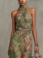 Livia - Vestido largo con estampado floral