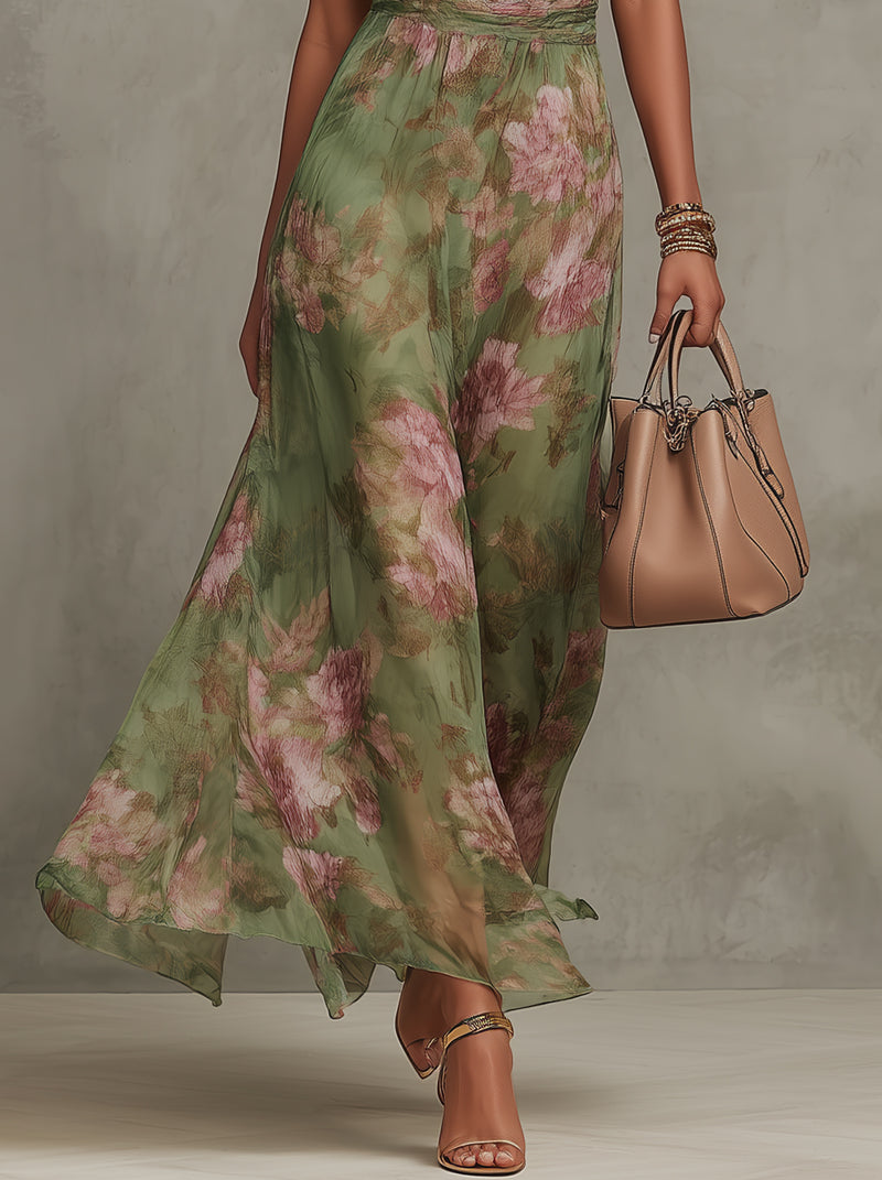Livia - Vestido largo con estampado floral