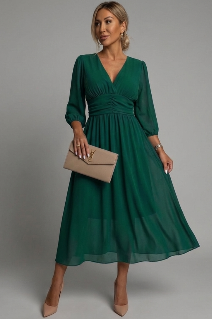 Camila Vestido cruzado elegante