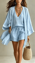 Conjunto Lujoso de Lino 3 Piezas