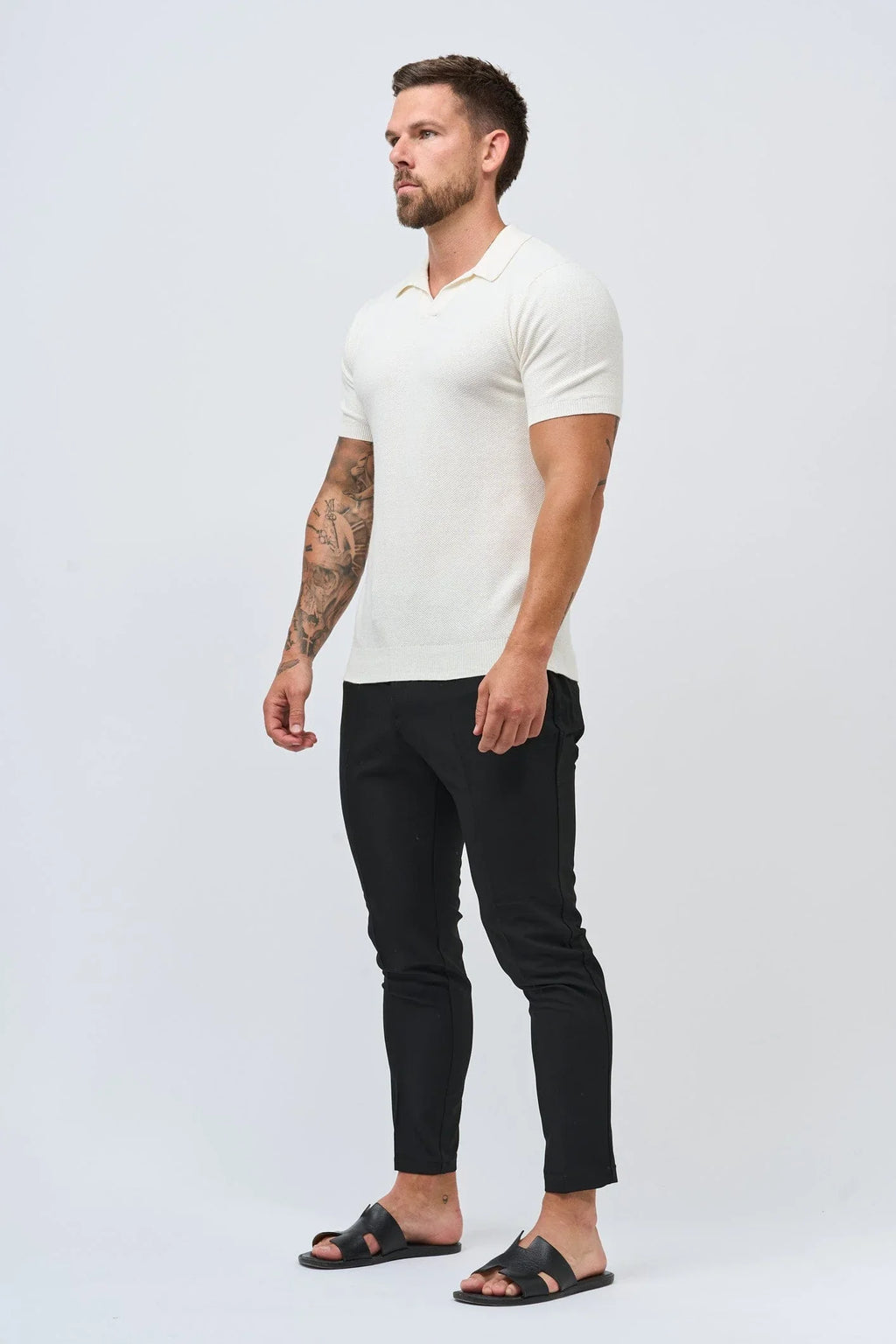 Polo de cachemira premium de corte ajustado