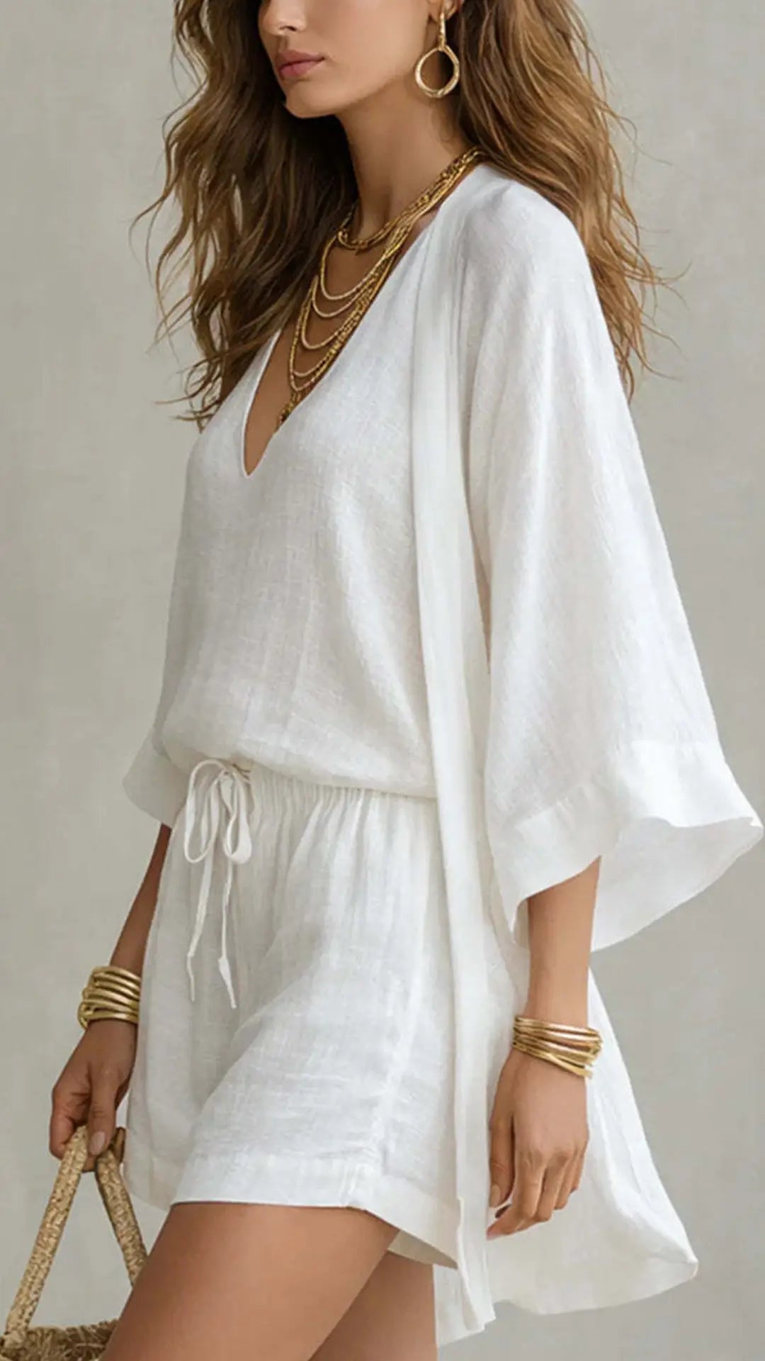 Conjunto Lujoso de Lino 3 Piezas