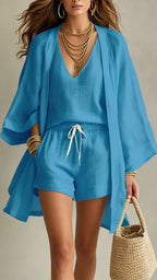 Conjunto Lujoso de Lino 3 Piezas