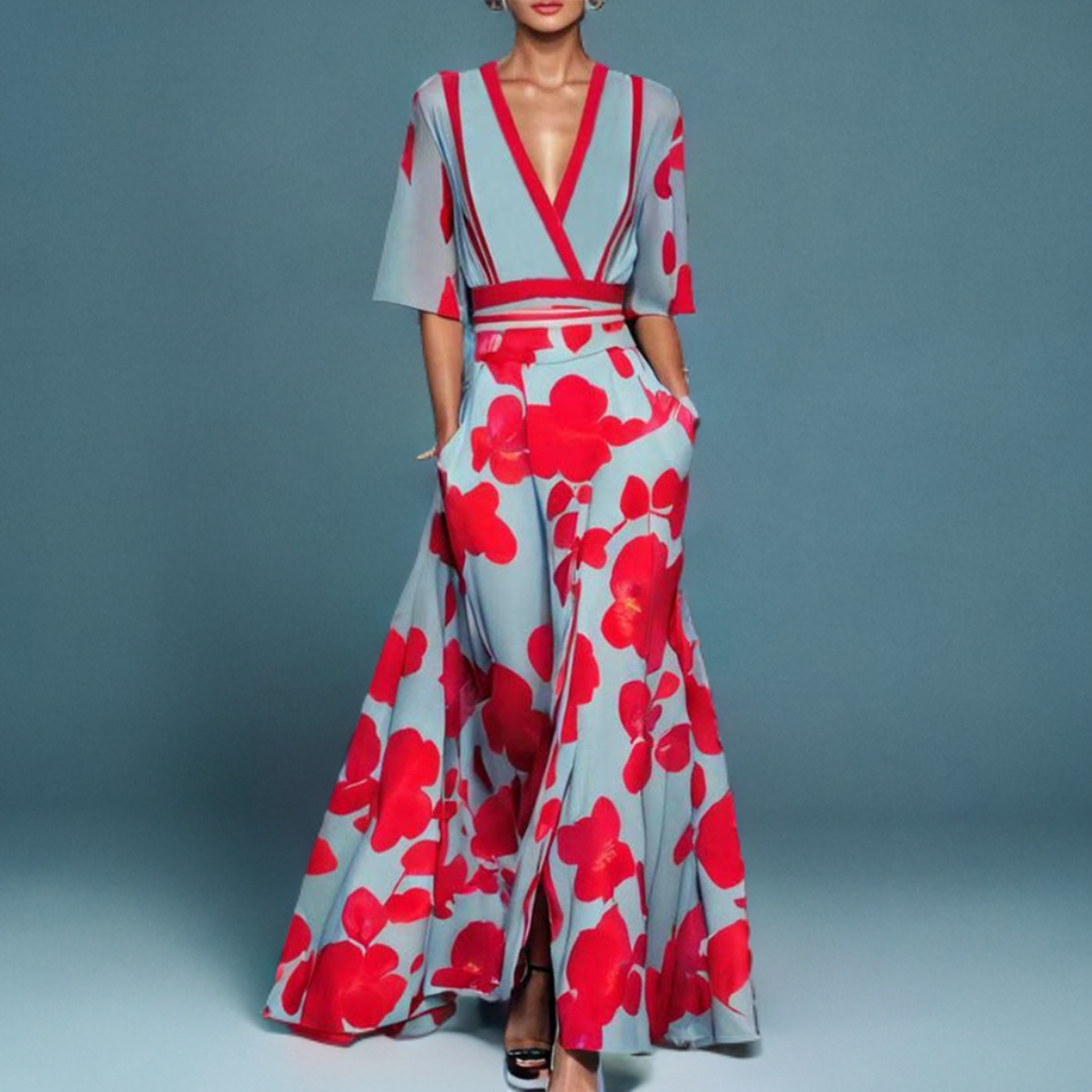 Elegante vestido de viscosa