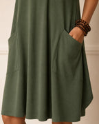 Vestido Sofia - Elegante vestido con una discreta cobertura del vientre.